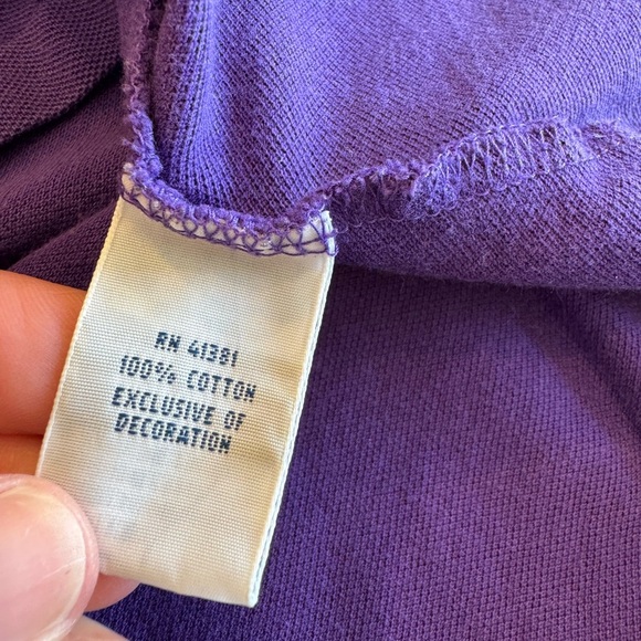 Ralph Lauren Purple Custom Fit Polo Cotton Short Sleeve Collar / Medium - Picture 10 of 13
